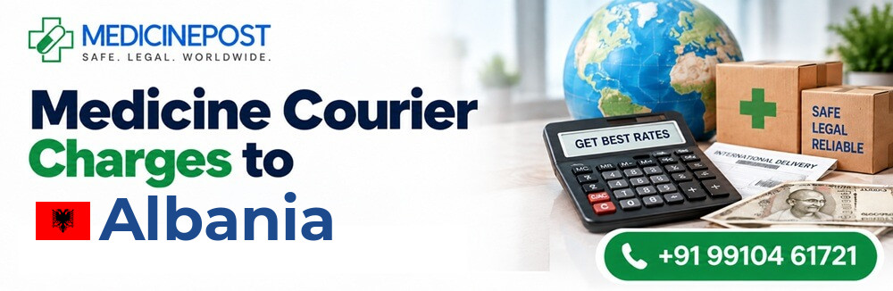 Medicine courier charges from India to Albania — indicative rates in INR