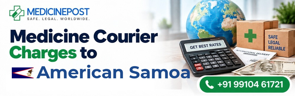 Medicine courier charges from India to American Samoa — indicative rates in INR