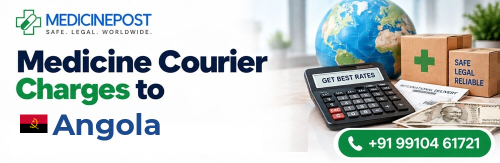 Medicine courier charges from India to Angola — indicative rates in INR
