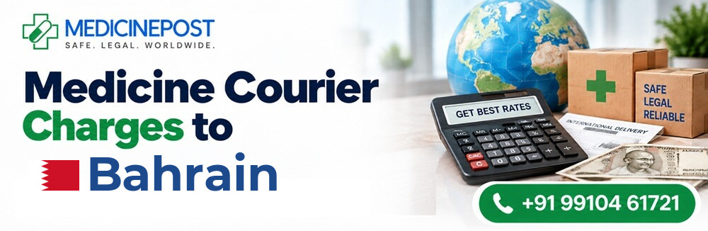 Medicine courier charges from India to Bahrain — indicative rates in INR
