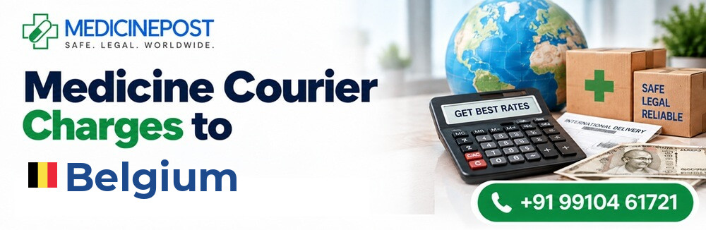 Medicine courier charges from India to Belgium — indicative rates in INR
