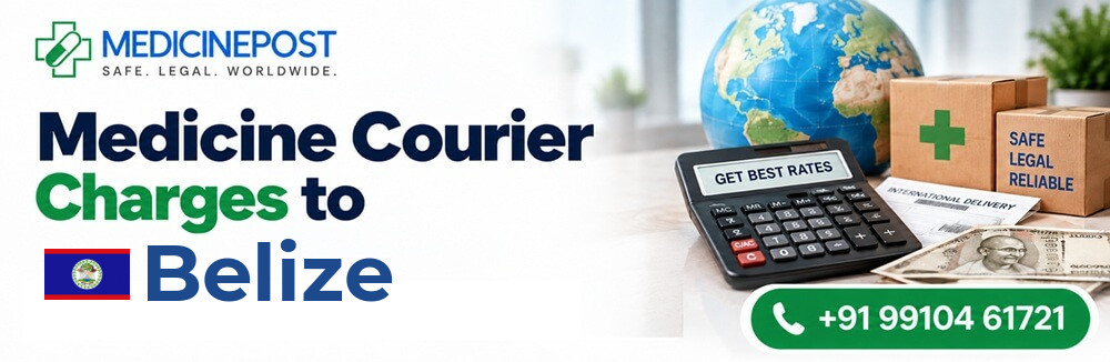 Medicine courier charges from India to Belize — indicative rates in INR