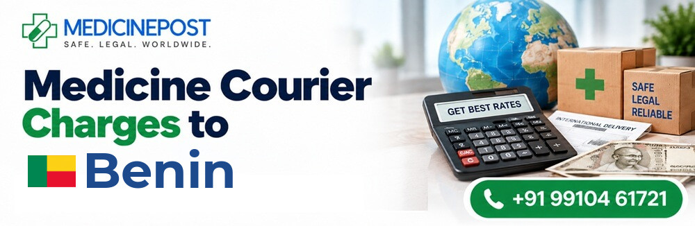 Medicine courier charges from India to Benin — indicative rates in INR