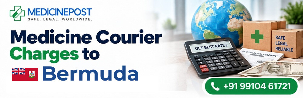Medicine courier charges from India to Bermuda — indicative rates in INR
