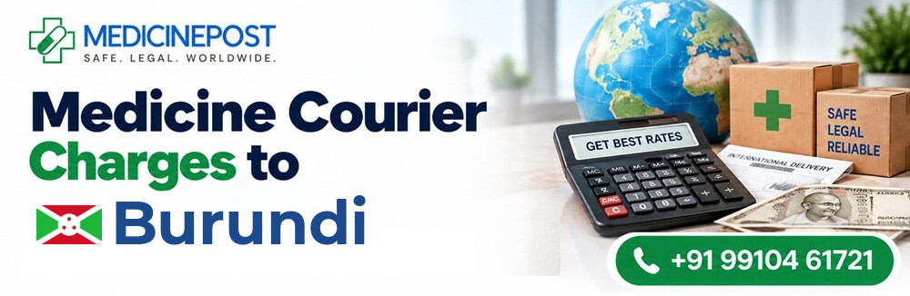 Medicine courier charges from India to Burundi — indicative rates in INR