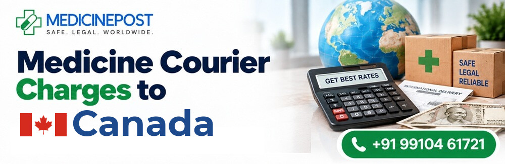 Medicine courier charges from India to Canada — indicative rates in INR