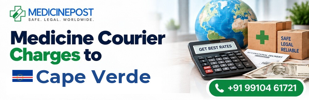 Medicine courier charges from India to Cape Verde — indicative rates in INR