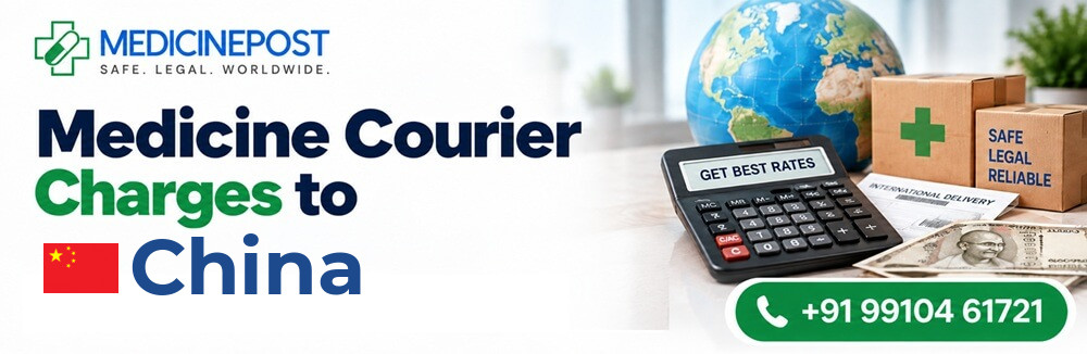 Medicine courier charges from India to China — indicative rates in INR
