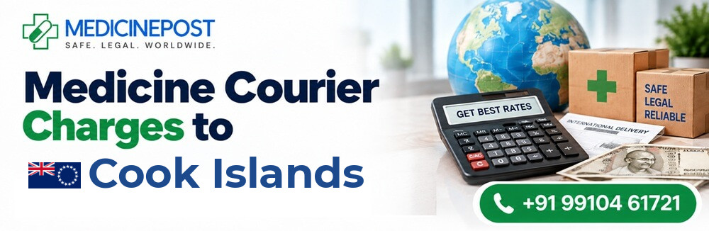 Medicine courier charges from India to Cook Islands — indicative rates in INR