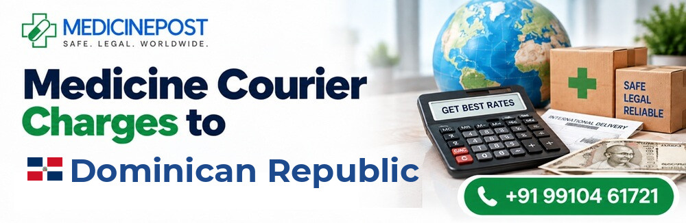Medicine courier charges from India to Dominican Republic — indicative rates in INR