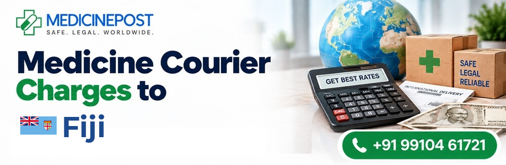 Medicine courier charges from India to Fiji — indicative rates in INR