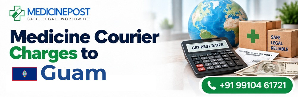 Medicine courier charges from India to Guam — indicative rates in INR