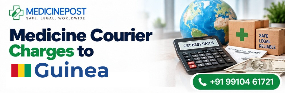 Medicine courier charges from India to Guinea — indicative rates in INR