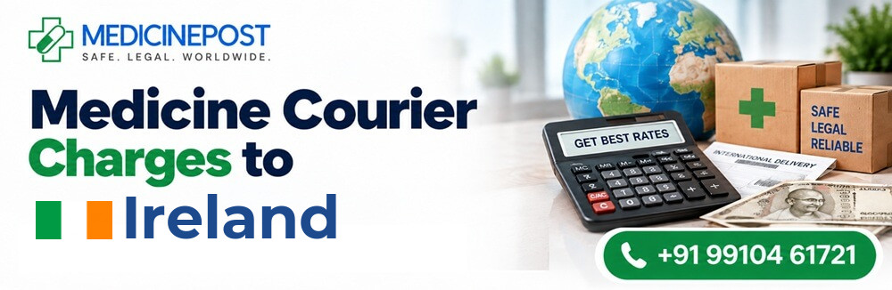Medicine courier charges from India to Ireland — indicative rates in INR