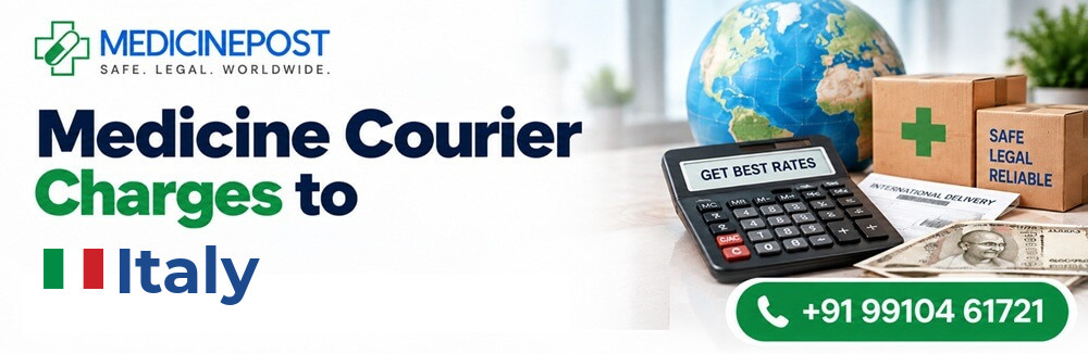 Medicine courier charges from India to Italy — indicative rates in INR