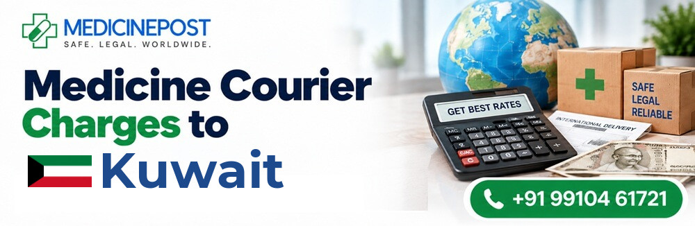 Medicine courier charges from India to Kuwait — indicative rates in INR