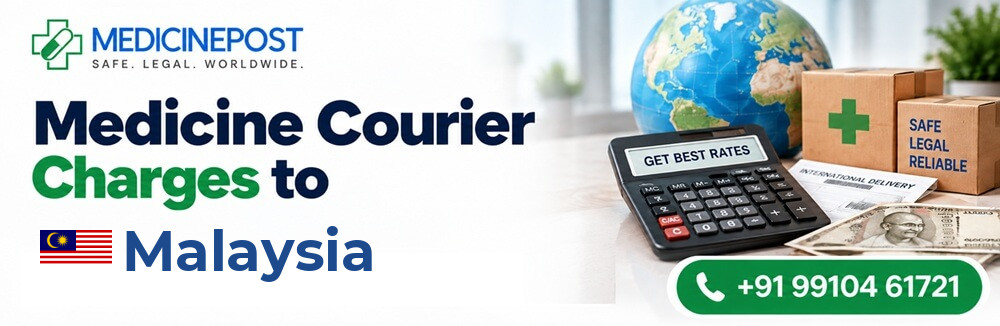Medicine courier charges from India to Malaysia — indicative rates in INR