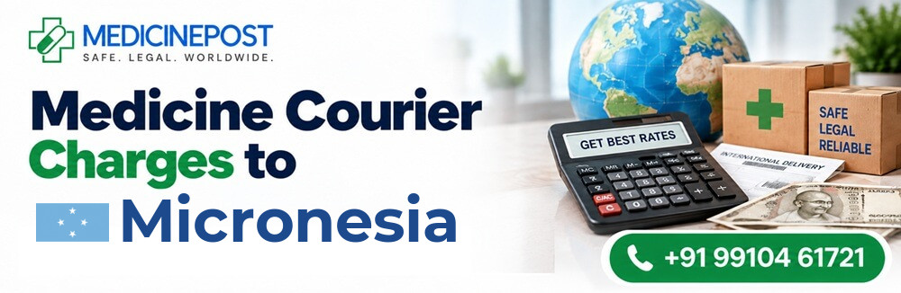 Medicine courier charges from India to Micronesia — indicative rates in INR