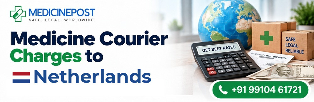 Medicine courier charges from India to Netherlands — indicative rates in INR