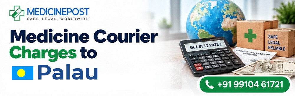 Medicine courier charges from India to Palau — indicative rates in INR