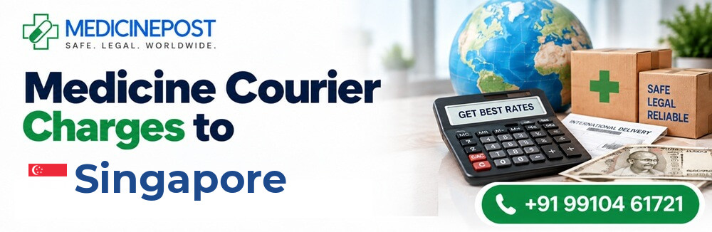 Medicine courier charges from India to Singapore — indicative rates in INR
