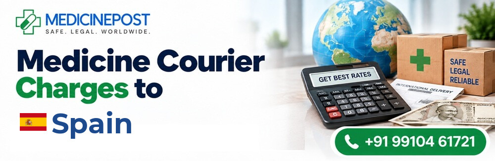 Medicine courier charges from India to Spain — indicative rates in INR