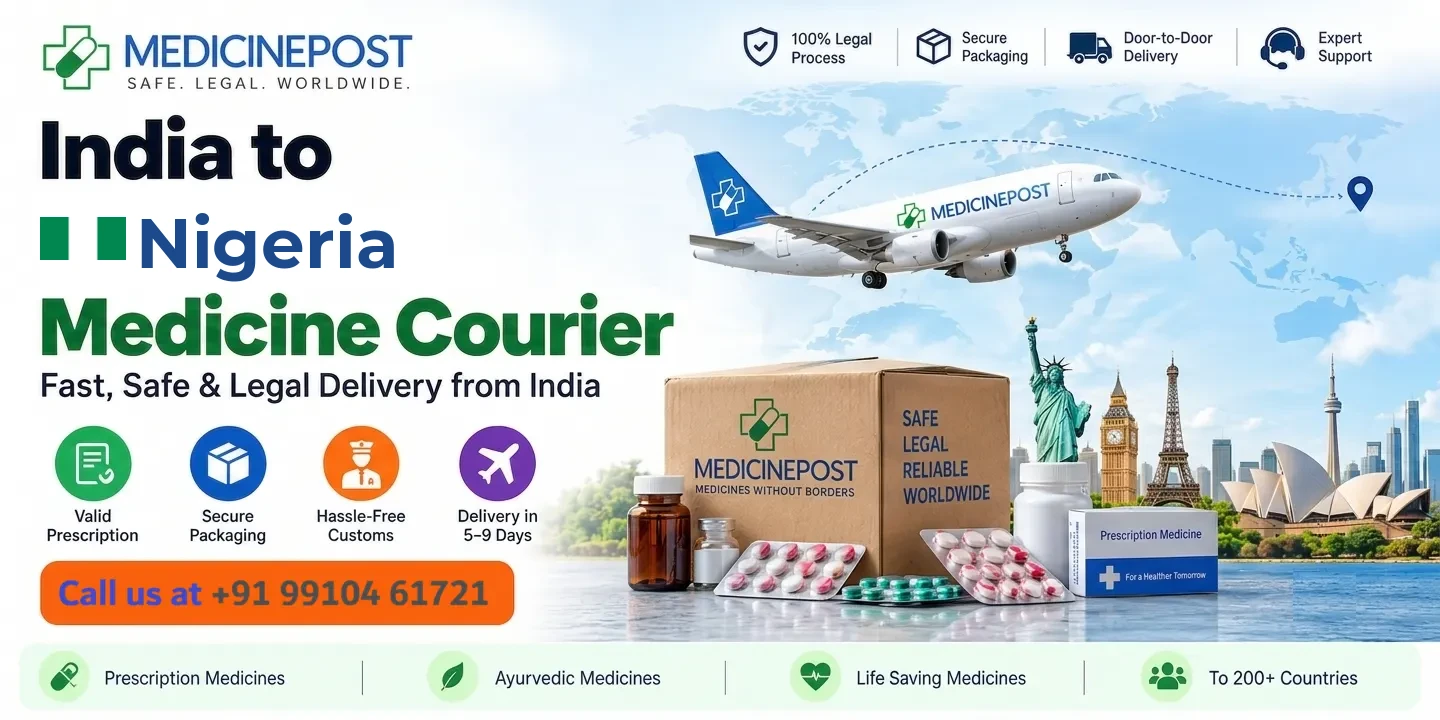 Medicine courier from India to Nigeria — prescription, Ayurvedic and cold-chain medicines with legal doorstep delivery